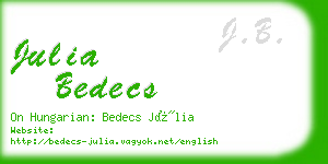 julia bedecs business card